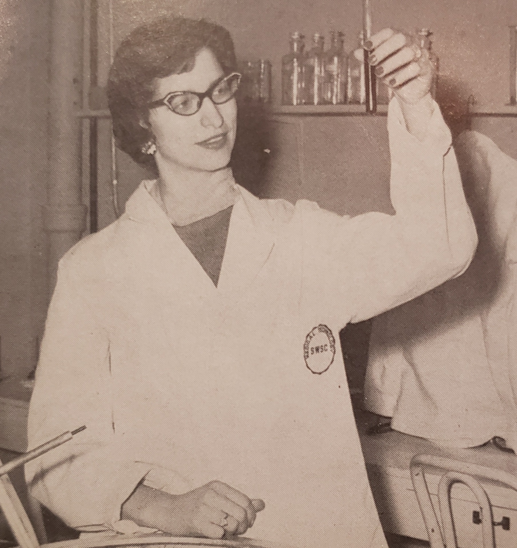 Yvonne Kauger worked as a medical technologist and used the money she earned to fund her law school education, c. 1950s. Courtesy Oklahoma Hall of Fame Archives.